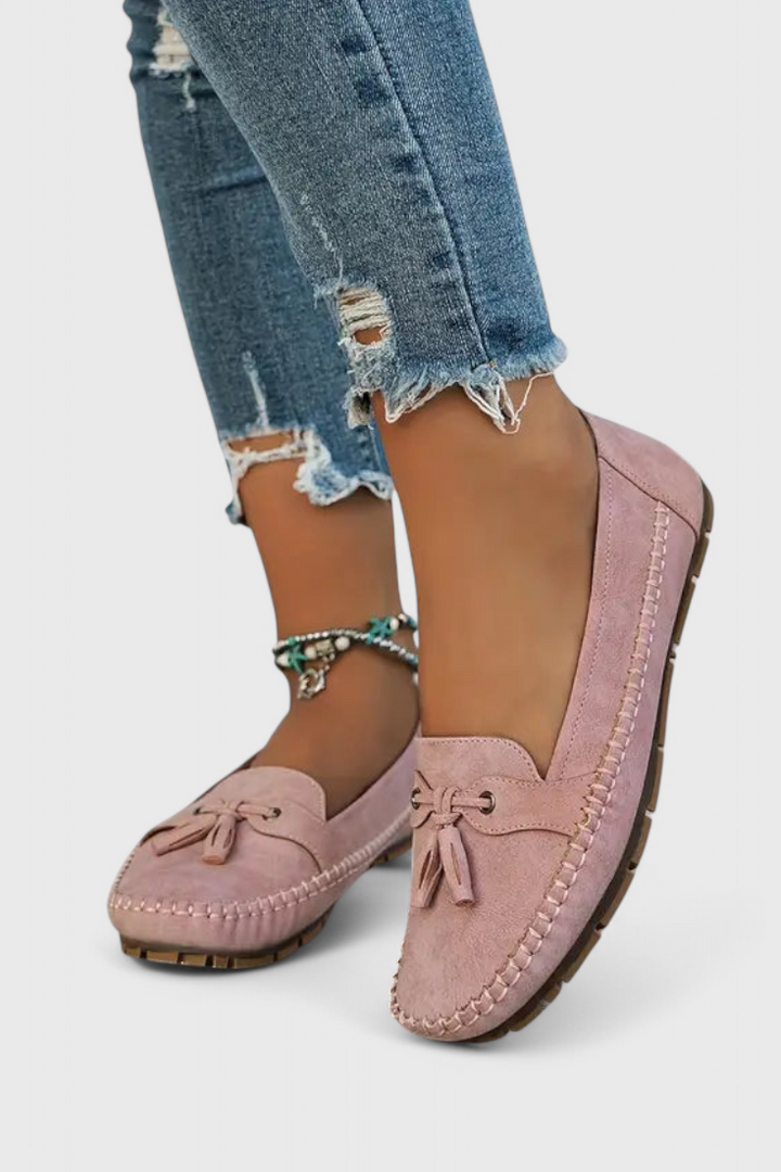 Peony - Mocasines de Suede Clásicos con Borlas