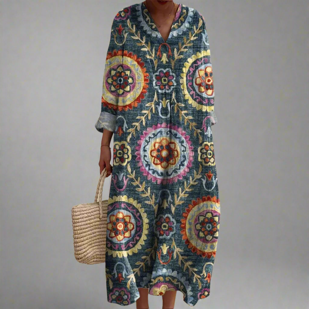 Maxine - Vestido geométrico elegante