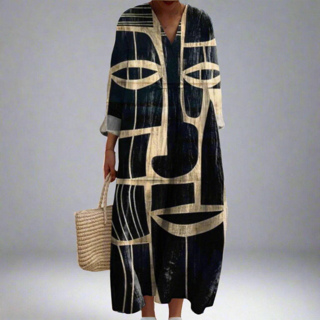Julianna - Vestido geométrico elegante