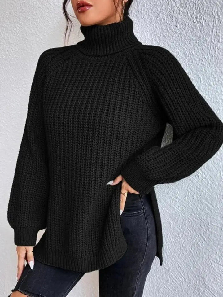 Celia - Suéter de Cuello Alto Suave para Mujeres