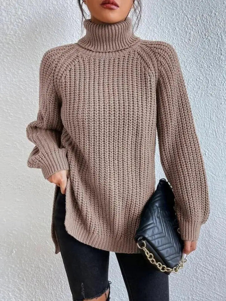 Celia - Suéter de Cuello Alto Suave para Mujeres
