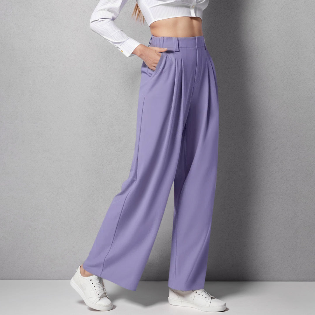 Paula - Pantalones de Pinzas Holgados