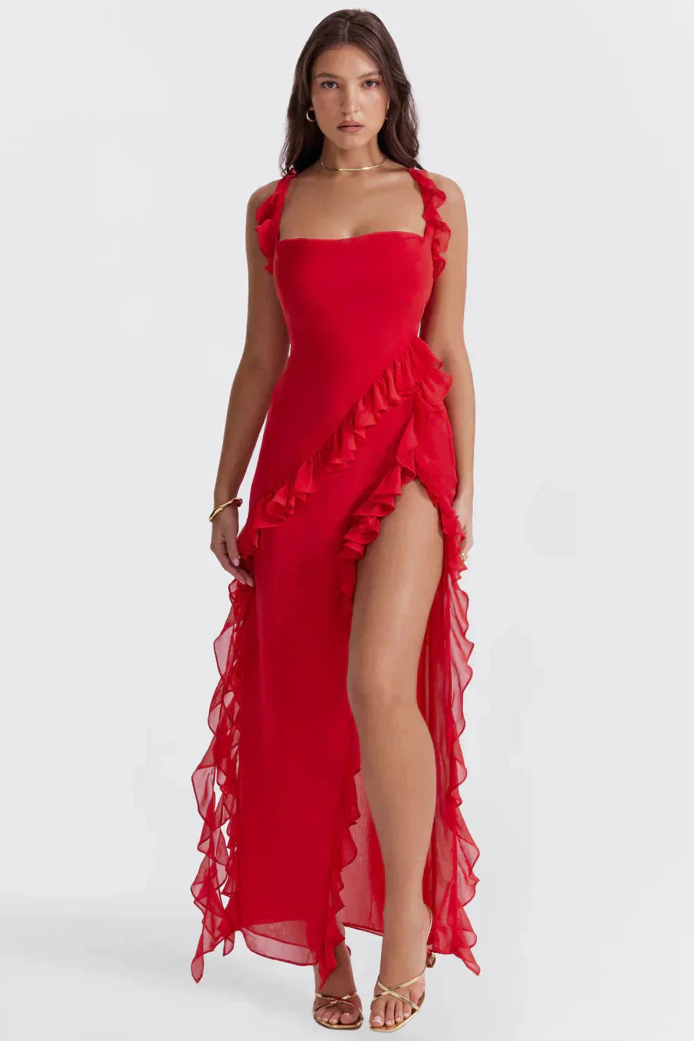Lara - Vestido Maxi Elegante con Abertura