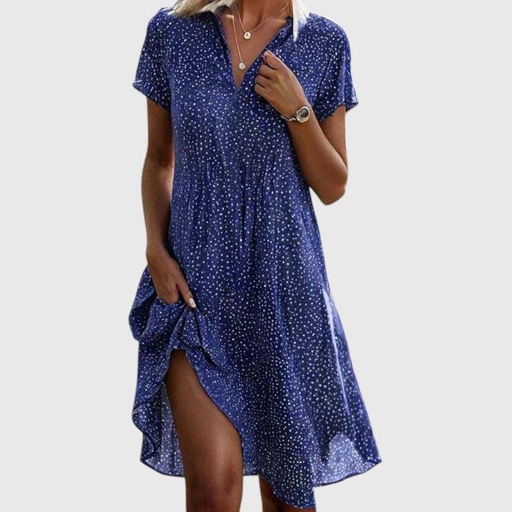 Serafina - Vestido Midi de Manga Corta