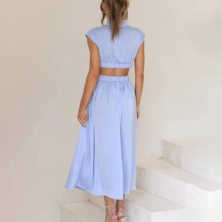 Emilia - Elegante Vestido de Escote Alto