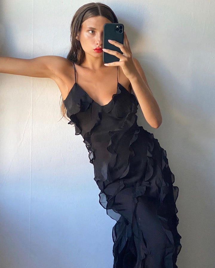 Zara - Vestido con volantes