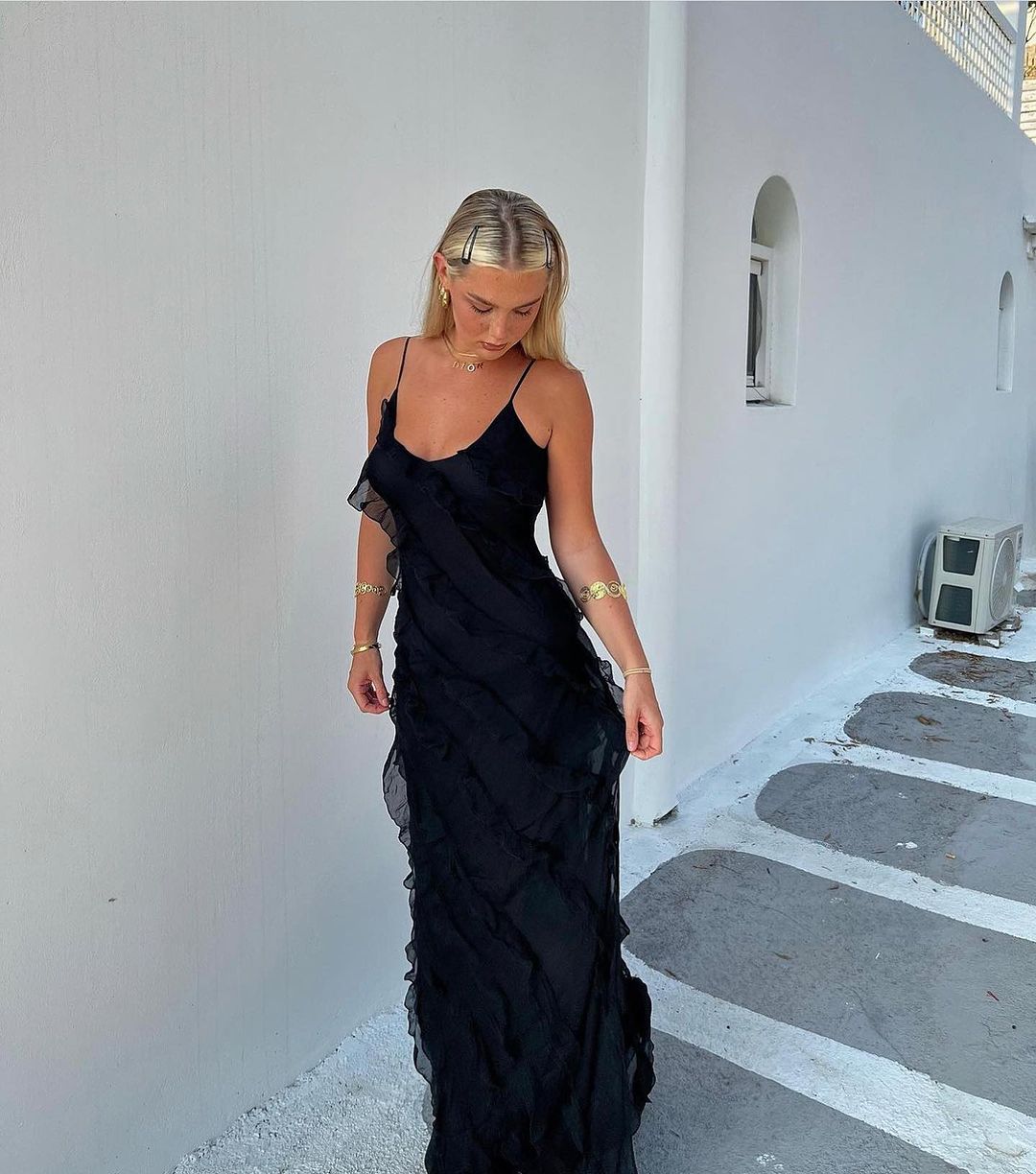 Zara - Vestido con volantes