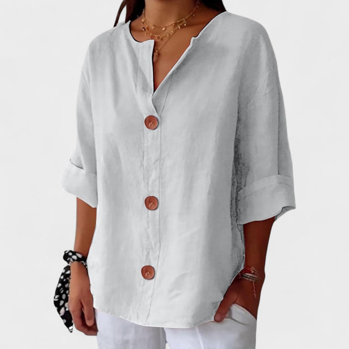 Alicia - Blusa de Lino Casual