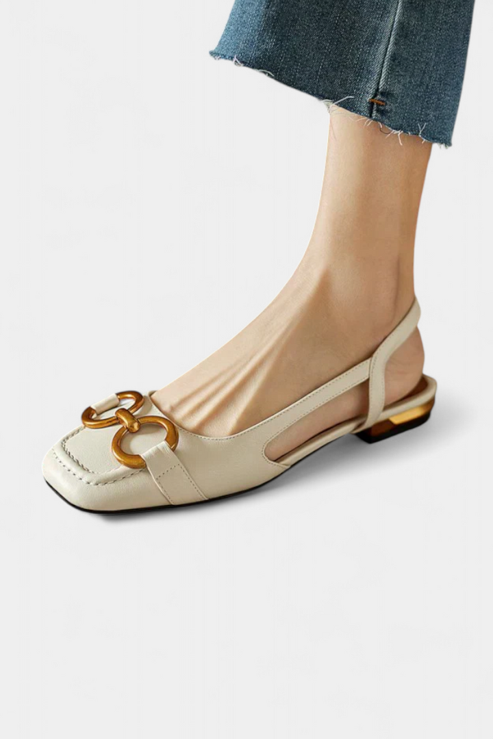 Alma - Mocasines Slingback con Punta Cuadrada