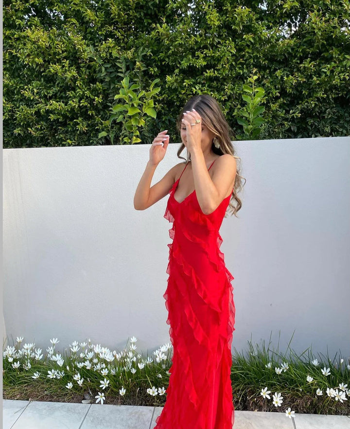 Zara - Vestido con volantes