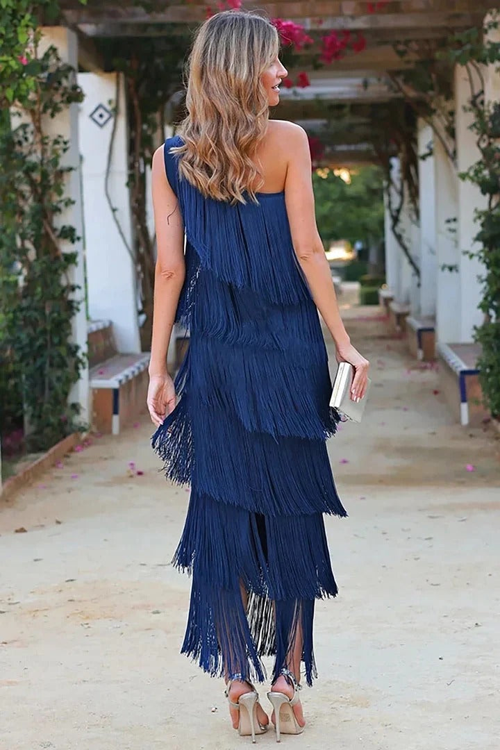 Dalia - Vestido Elegante con Flecos