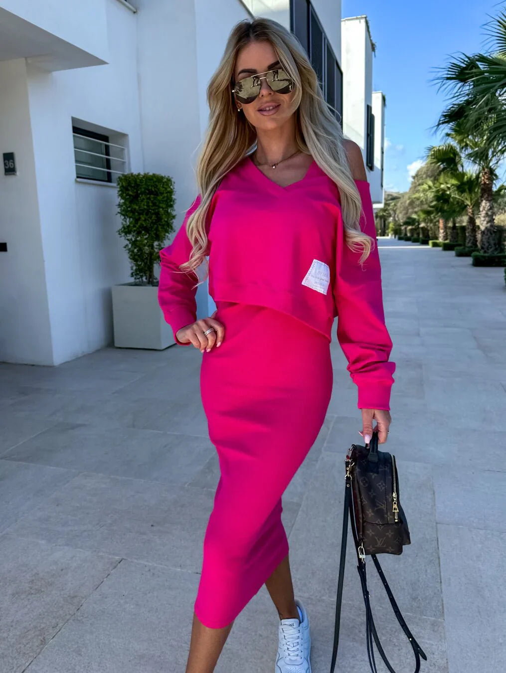 Lana - Conjunto Casual de Sudadera y Vestido