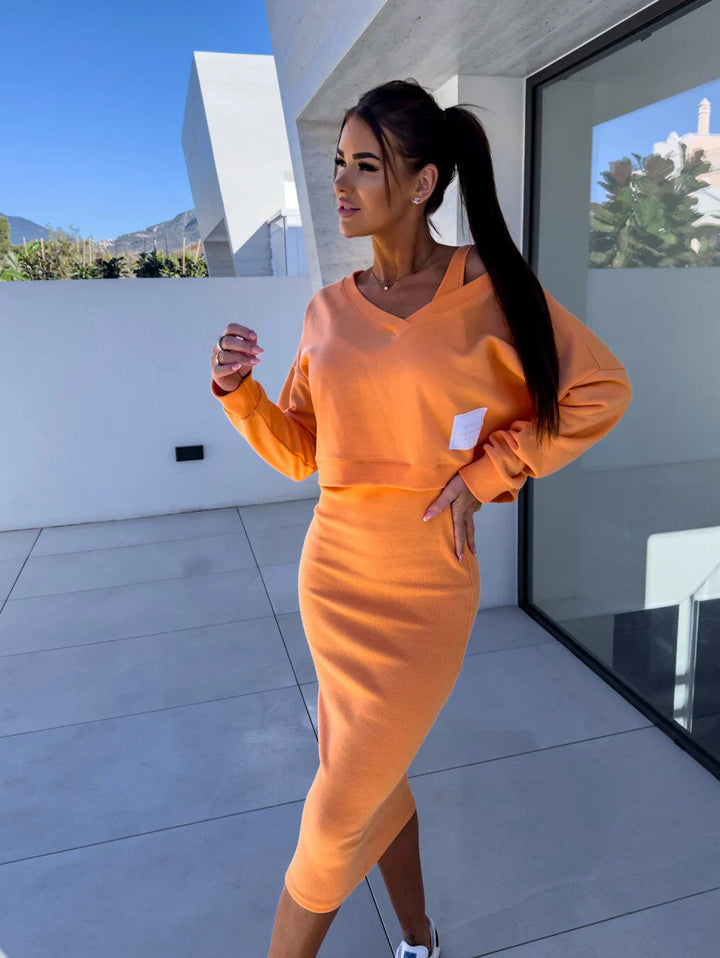Lana - Conjunto Casual de Sudadera y Vestido