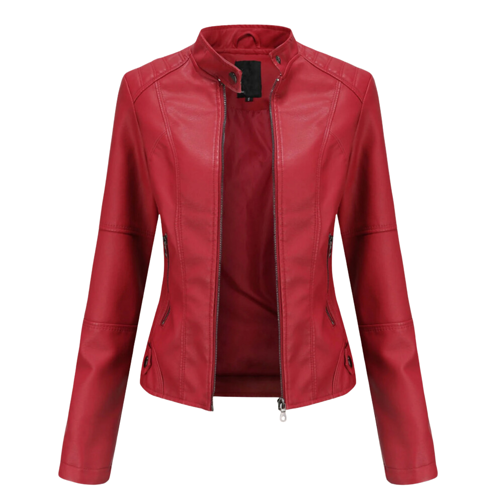 Violeta - Chaqueta de Cuero Elegante para Mujeres