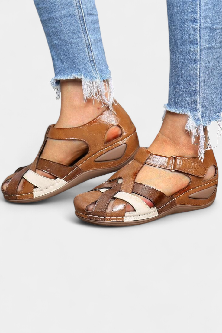 Alphie - Sandalias Ortopédicas Vintage de Confort Diario