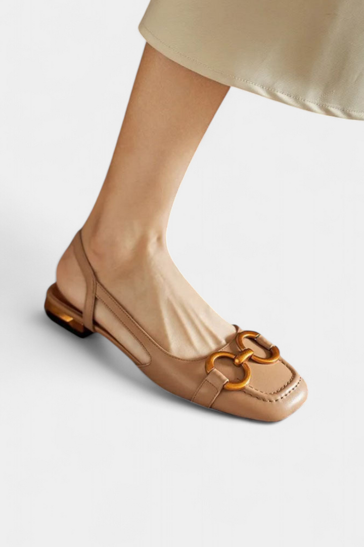 Alma - Mocasines Slingback con Punta Cuadrada