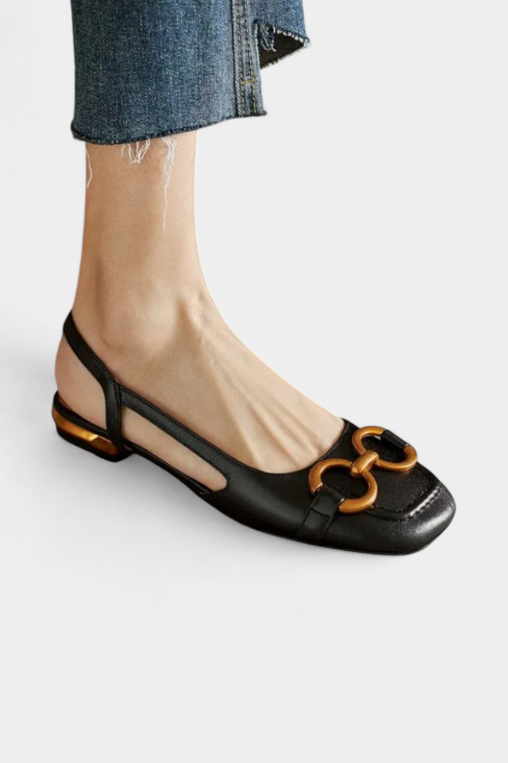 Alma - Mocasines Slingback con Punta Cuadrada