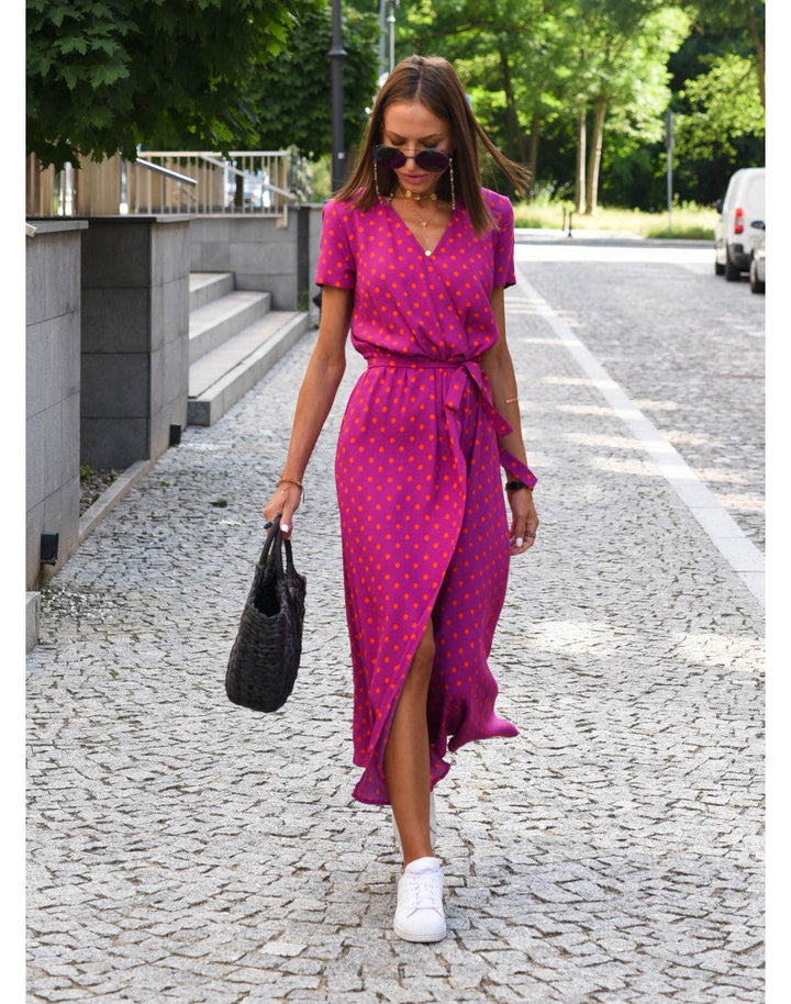 Alina - Vestido Midi Floral Envolvente