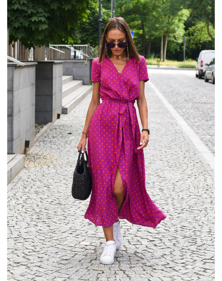 Alina - Vestido Midi Floral Envolvente