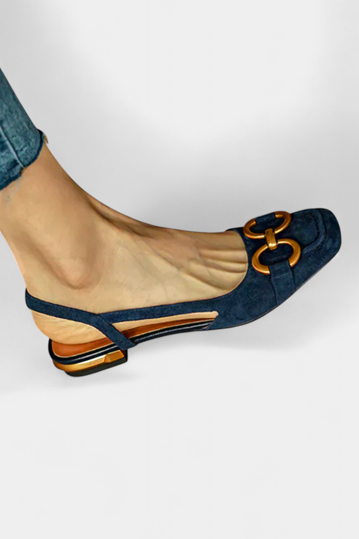 Alma - Mocasines Slingback con Punta Cuadrada