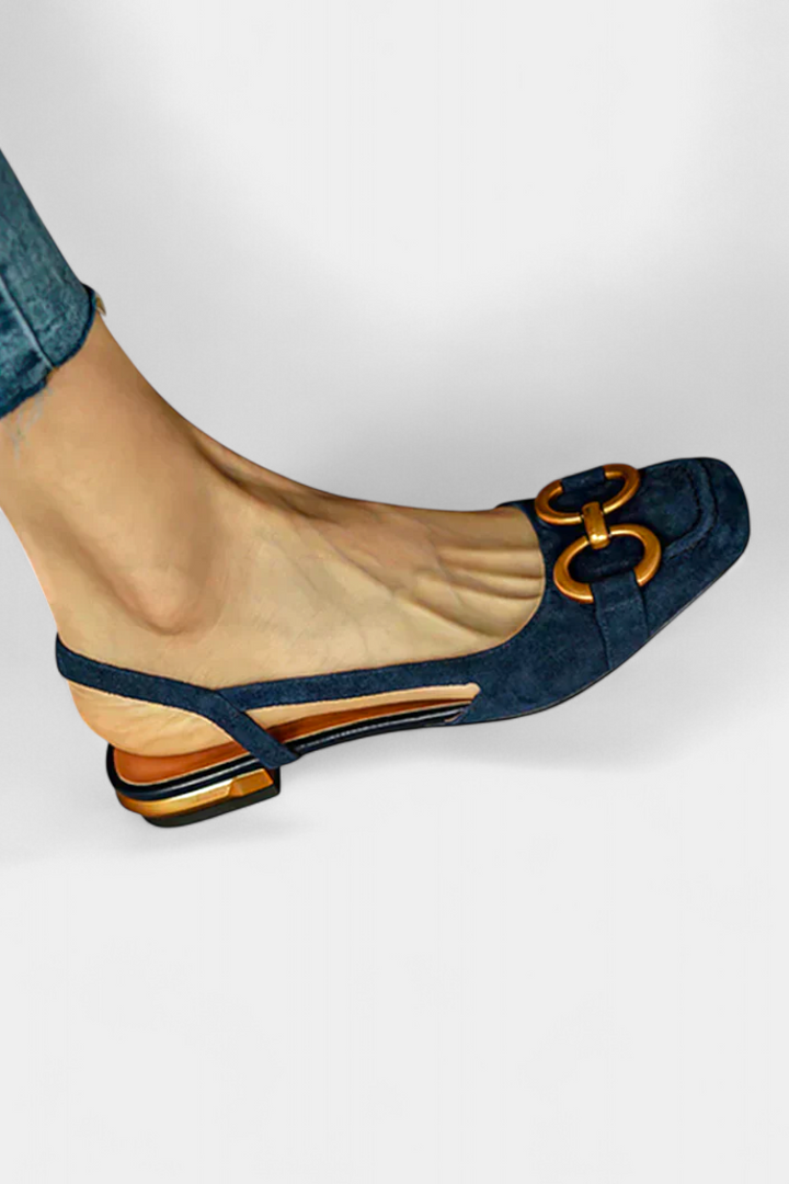 Alma - Mocasines Slingback con Punta Cuadrada