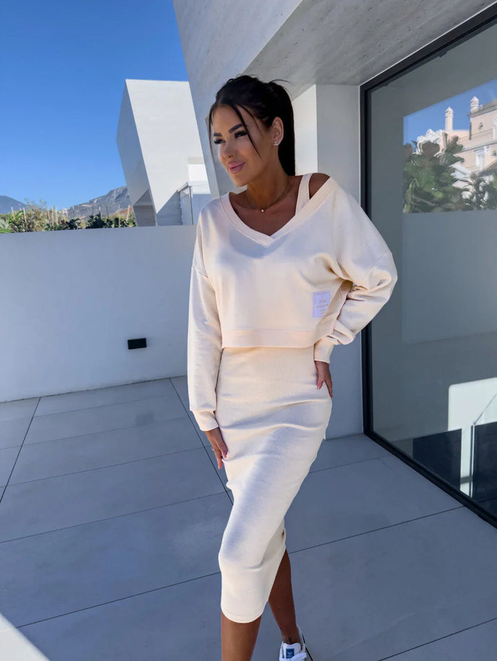 Lana - Conjunto Casual de Sudadera y Vestido