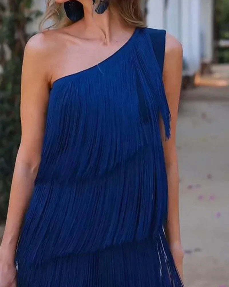Dalia - Vestido Elegante con Flecos