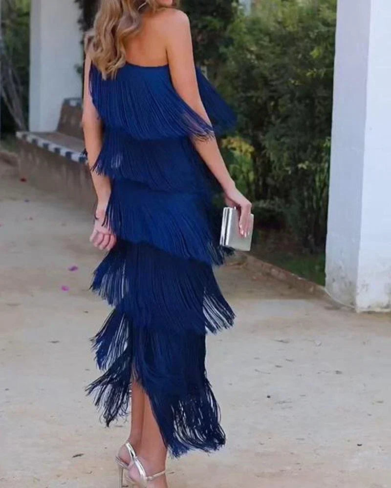 Dalia - Vestido Elegante con Flecos