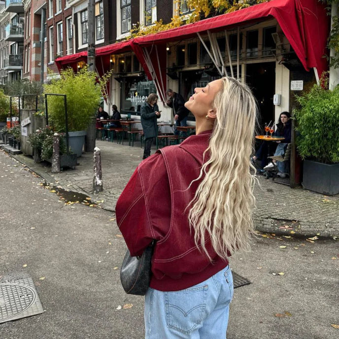 Leire - Leren Jas de Gran Tamaño