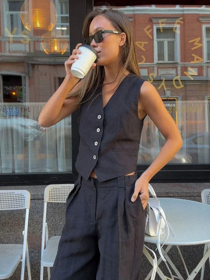 Nena - Chaleco y Pantalón de Algodón