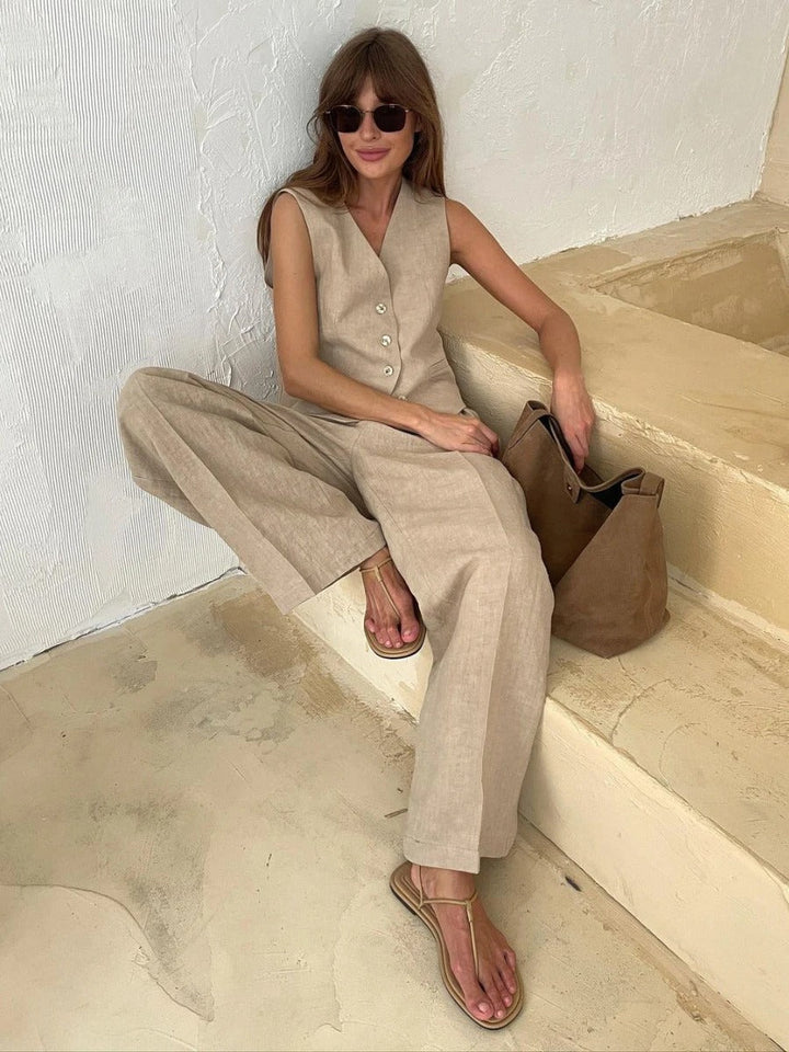 Nena - Chaleco y Pantalón de Algodón