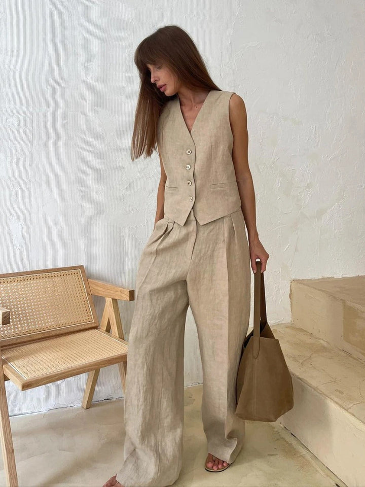 Nena - Chaleco y Pantalón de Algodón