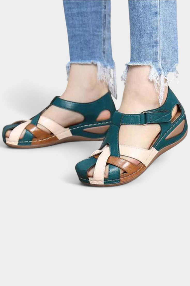 Alphie - Sandalias Ortopédicas Vintage de Confort Diario