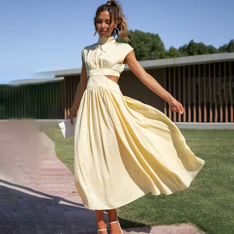 Emilia - Elegante Vestido de Escote Alto