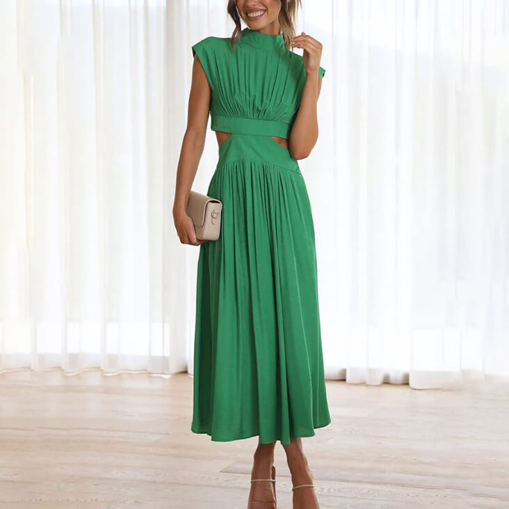 Emilia - Elegante Vestido de Escote Alto
